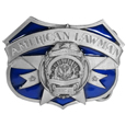 American Lawman  Enameled Belt Buckle